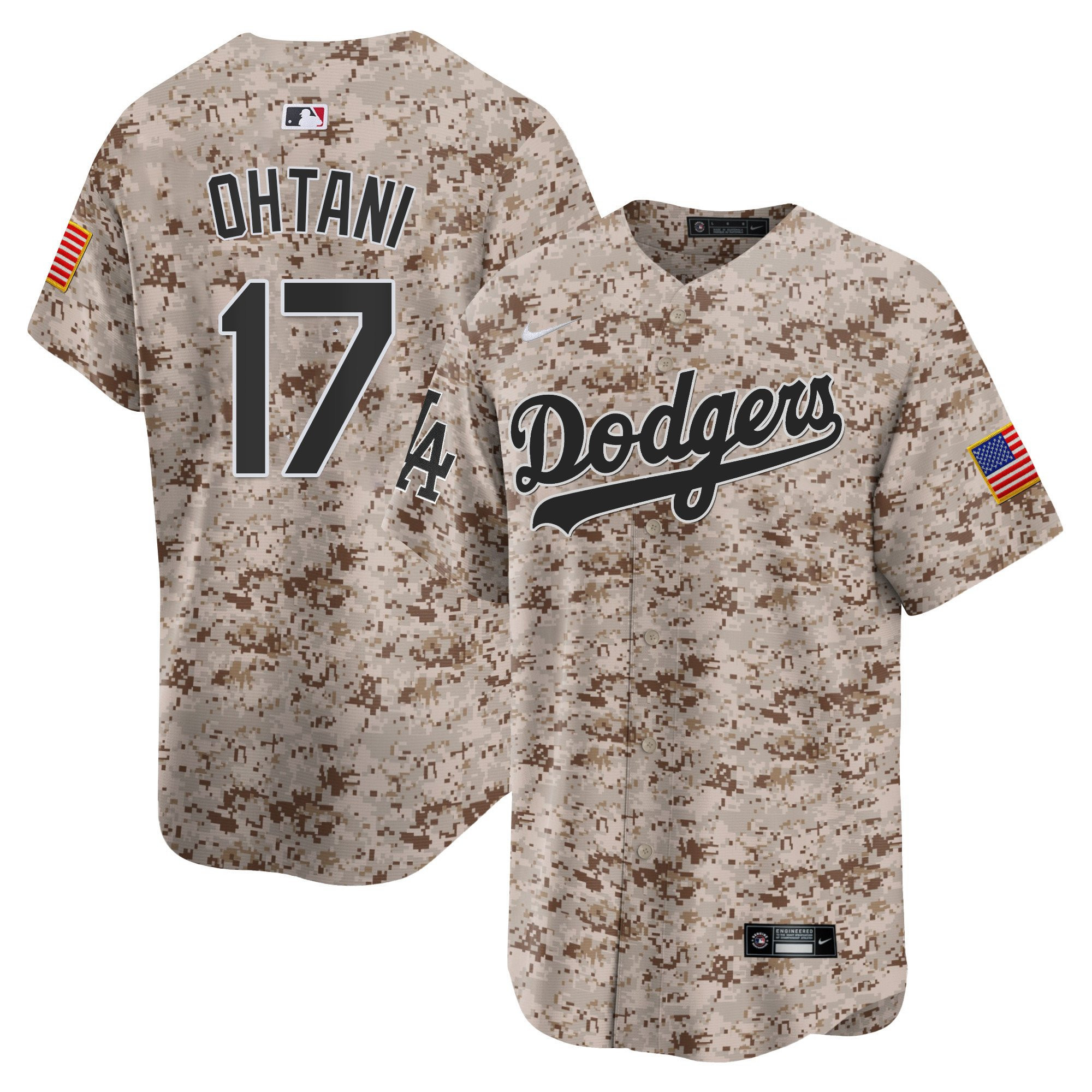 Shohei Ohtani 17 Los Angeles Dodgers Usmc Alternate Limited Men Jersey - Desert
