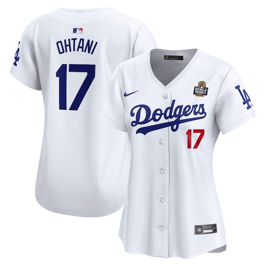 Shohei Ohtani 17 Los Angeles Dodgers Women's 2024 World Series Limited Player Jersey - White