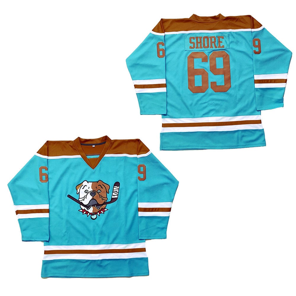 Shore 69 Blueberry Bulldogs Ice Hockey Men Jersey - Brown/aqua