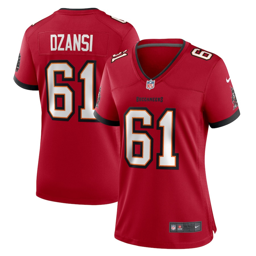 Silas Dzansi 61 Tampa Bay Buccaneers Women's Game Jersey - Red Js4476