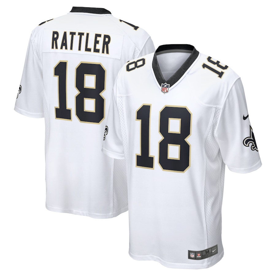 Spencer Rattler 18 New Orleans Saints Game Men Jersey - White Js4026