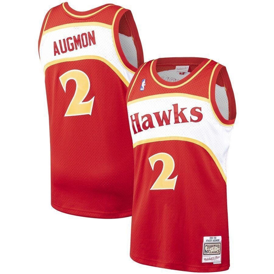 Stacey Augmon Atlanta Hawks Mitchell & Ness Hardwood Classics 1991-92 Swingman Jersey - Red
