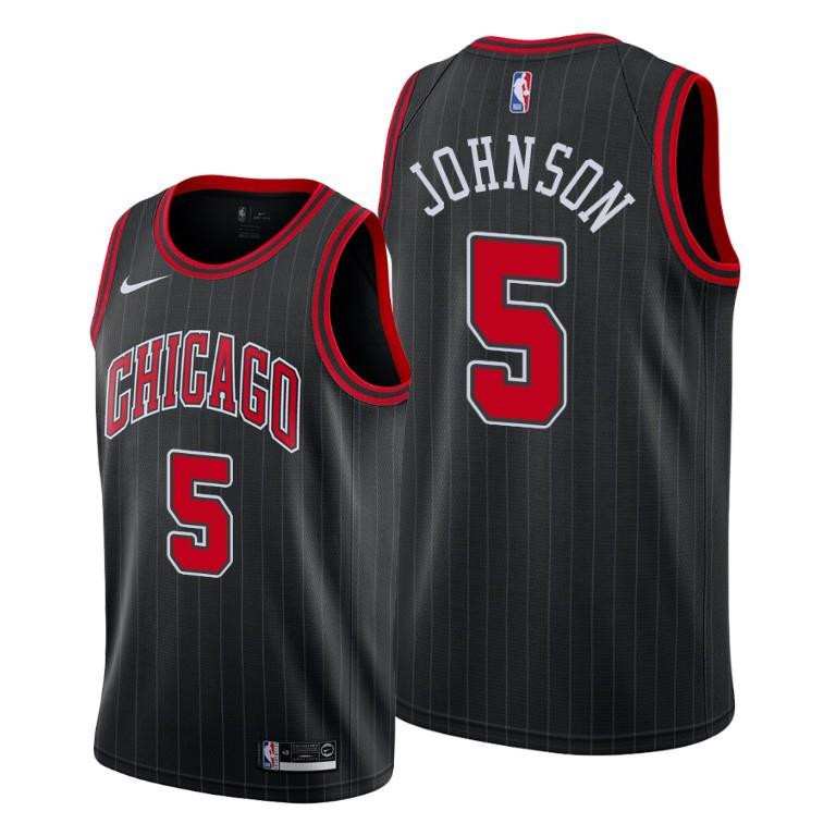 Stanley Johnson Chicago Bulls Black Statement Edition Jersey 5 - Men Jersey