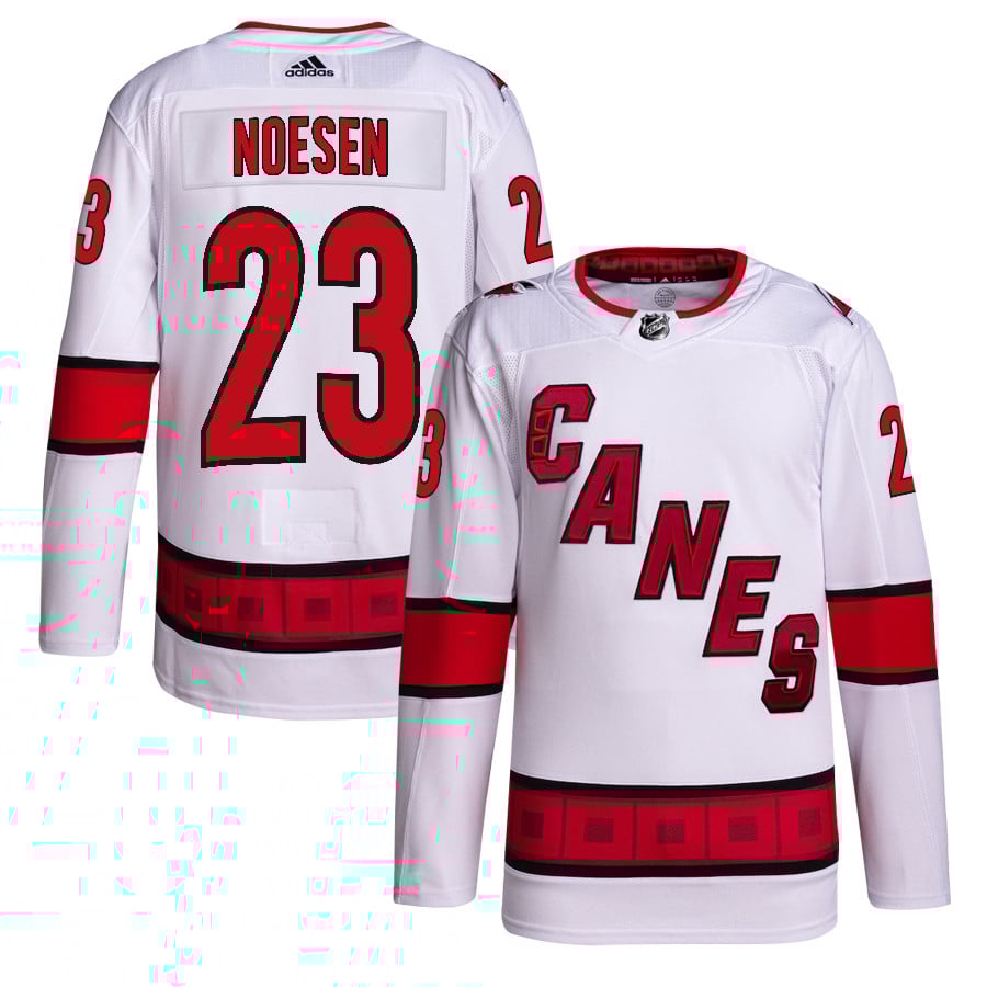 Stefan Noesen 23 Carolina Hurricanes Away Primegreen Jersey - Men, White