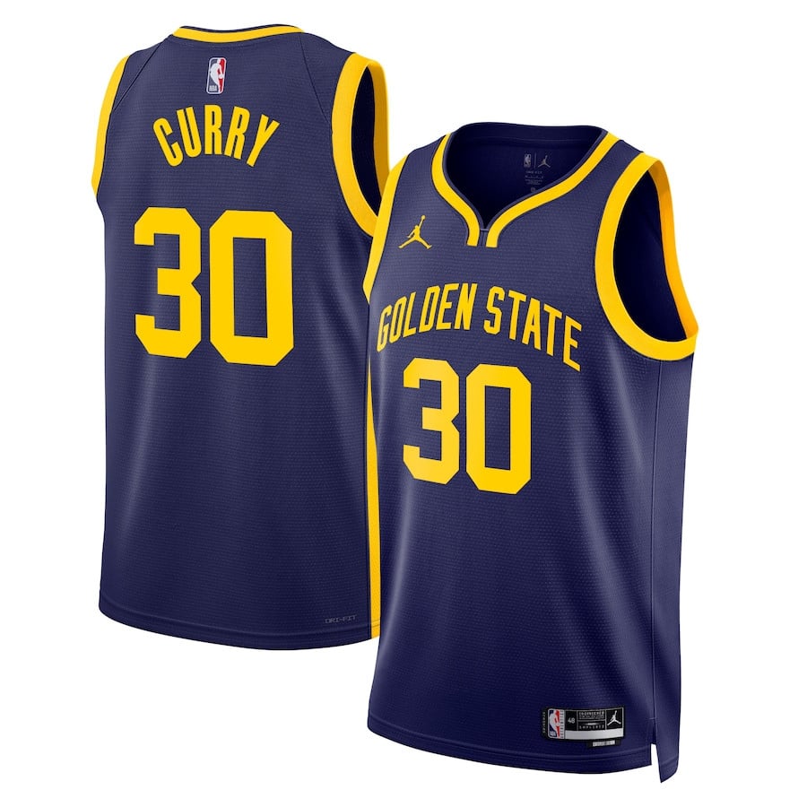Stephen Curry 30 Golden State Warriors Unisex Swingman Jersey - Statement Edition - Navy