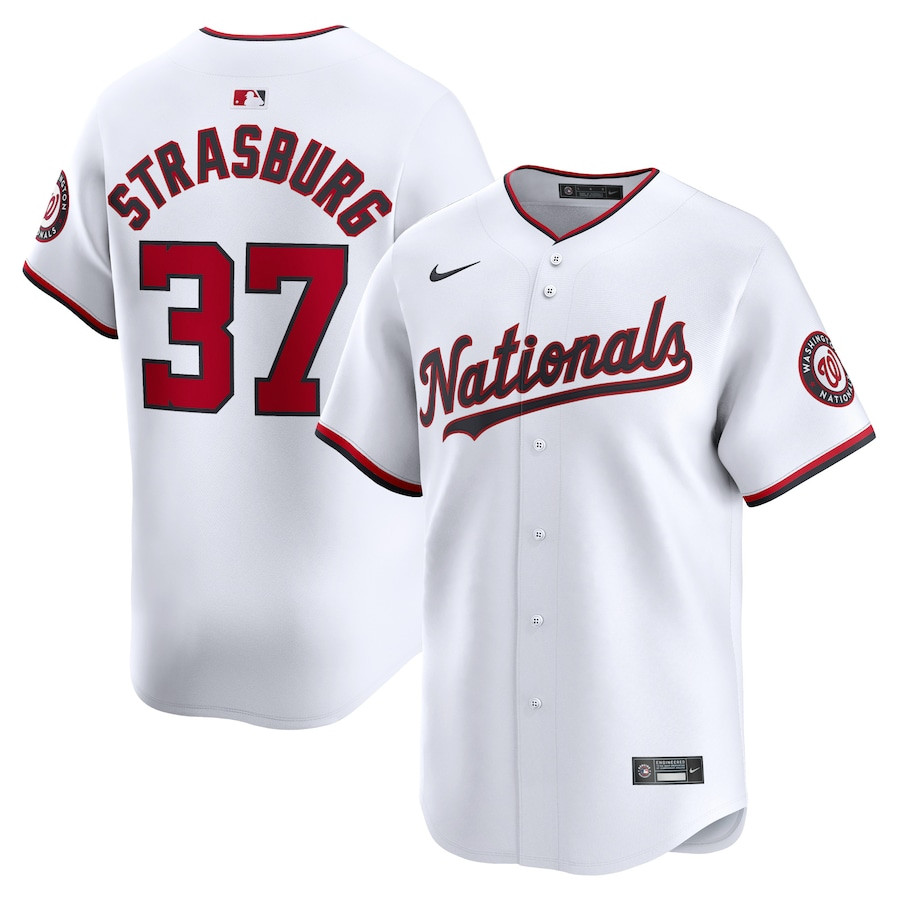 Stephen Strasburg 37 Washington Nationals Home Limited Player Men Jersey - White