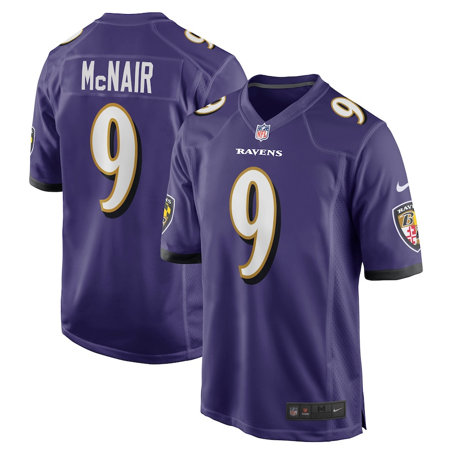 Steve Mcnair 9 Baltimore Ravens Men Game Retired Jersey - Purple Js6958