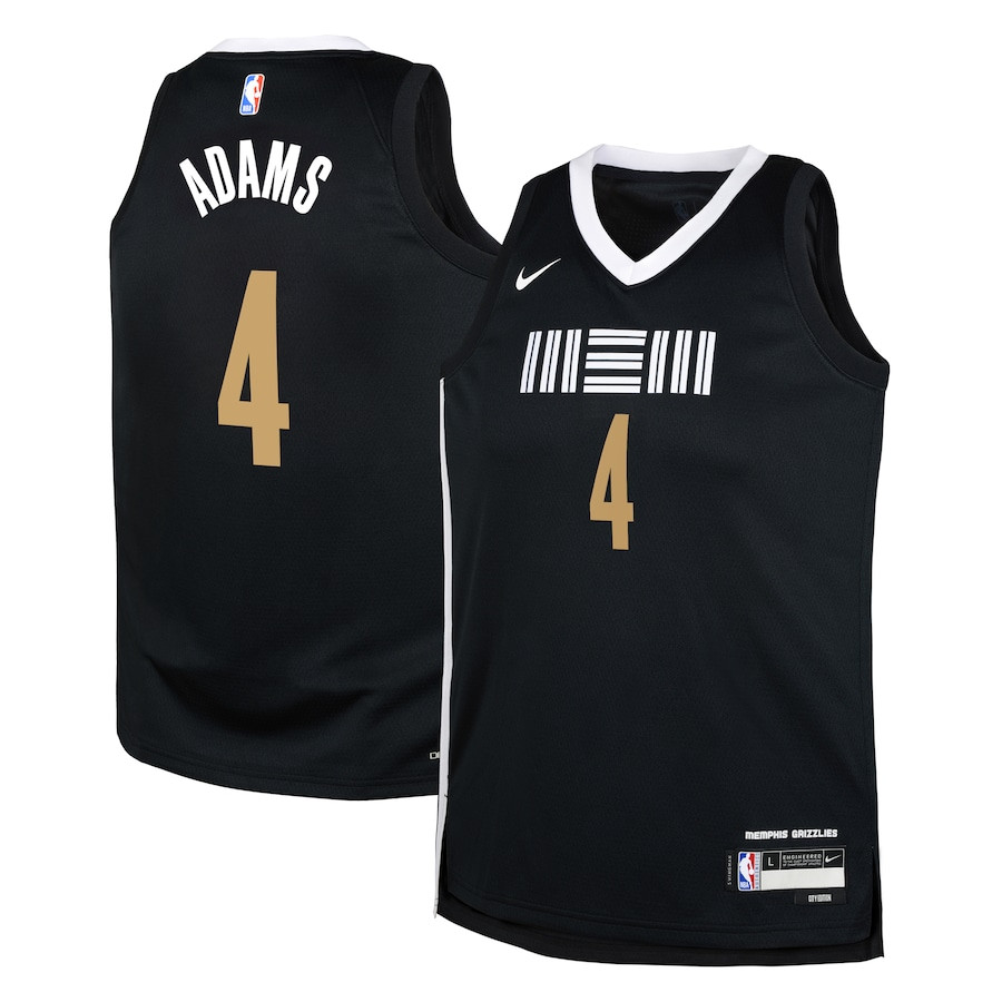 Steven Adams 4 Memphis Grizzlies 2023/24 City Edition Swingman Youth Jersey - Black