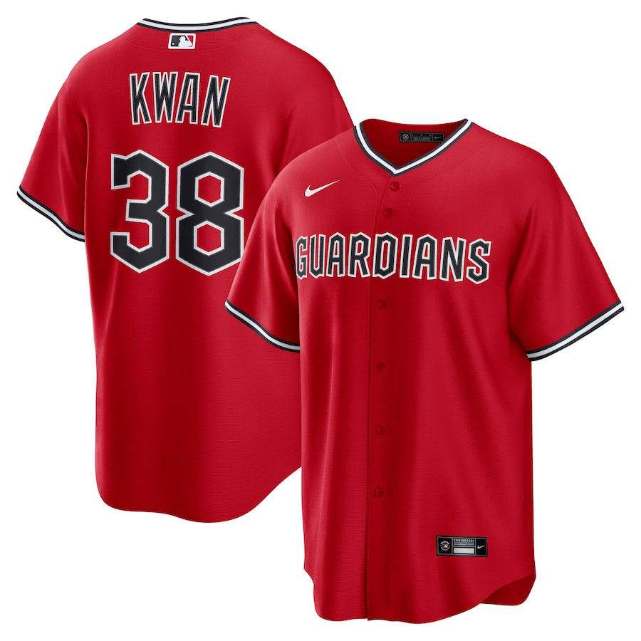 Steven Kwan 38 Cleveland Guardians Alternate 2.0 Player Men Jersey - Red