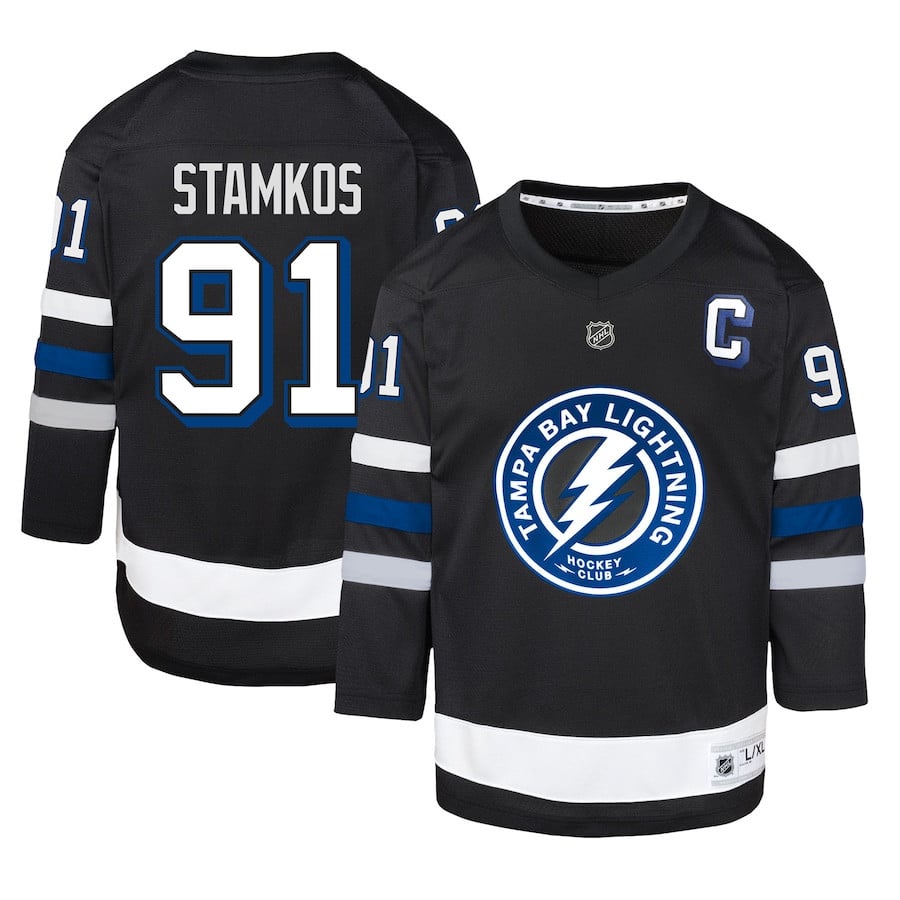 Steven Stamkos 91 Tampa Bay Lightning Alternate Youth Jersey - Black