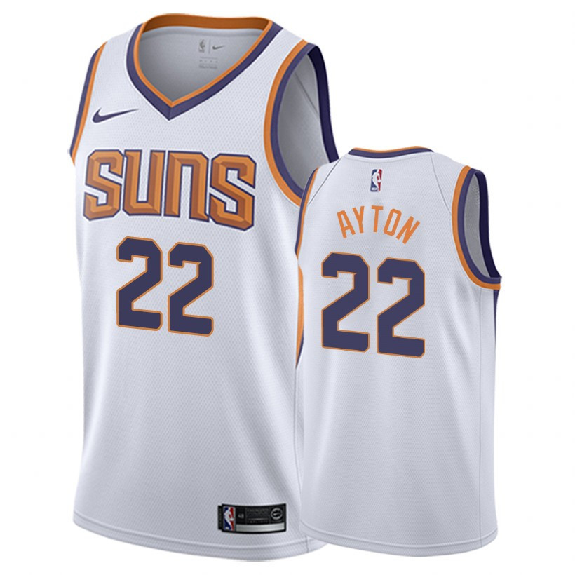Suns Male Deandre Ayton 22 Association White Jersey