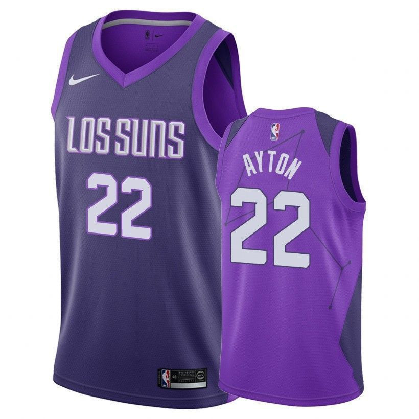 Suns Male Deandre Ayton 22 City Edition Navy Jersey