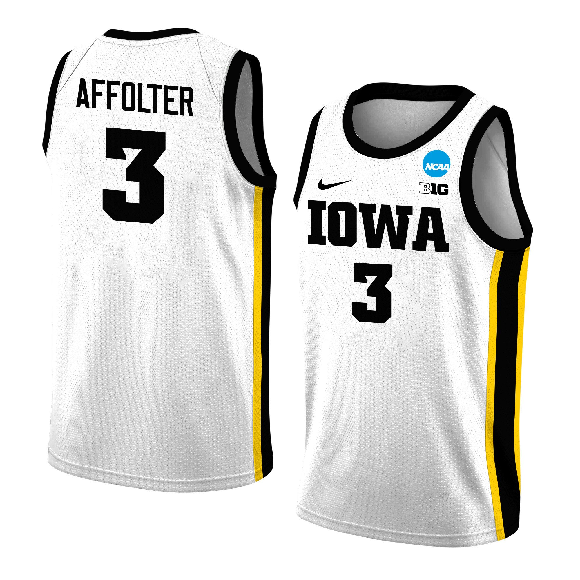 Sydney Affolter 3 Iowa Hawkeyes 2024 Women's Basketball Jersey - White, Unisex Jersey