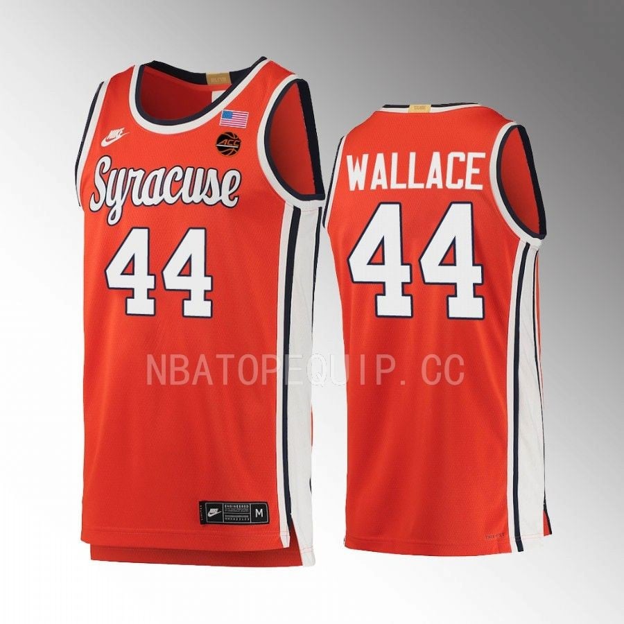 Syracuse Orange John Wallace 44 Jersey Retro Basketball Orange Limited Uniform