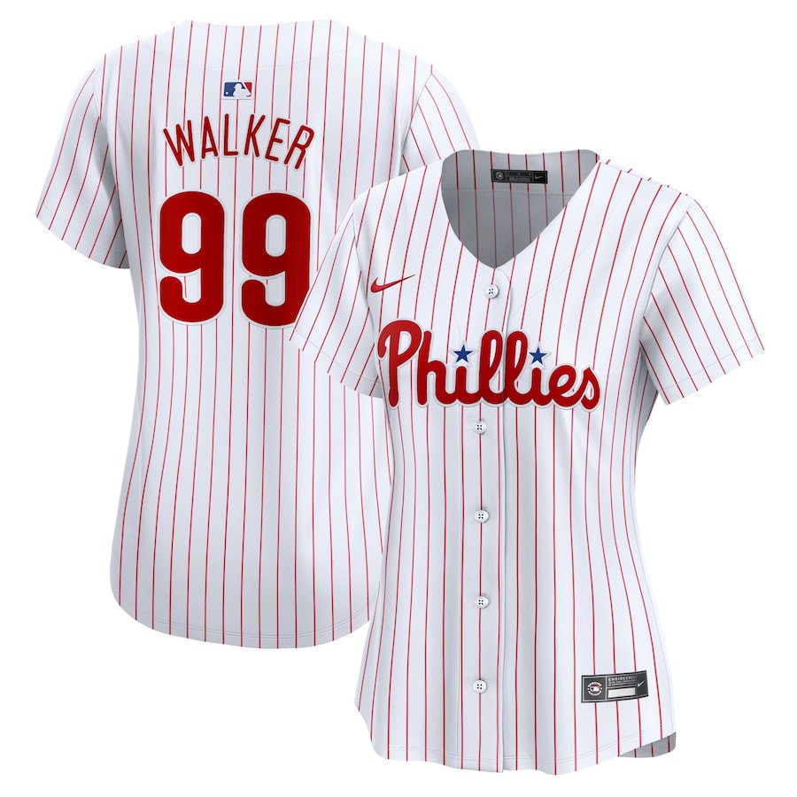 Taijuan Walker 99 Philadelphia Phillies Women Home Limited Player Jersey - White