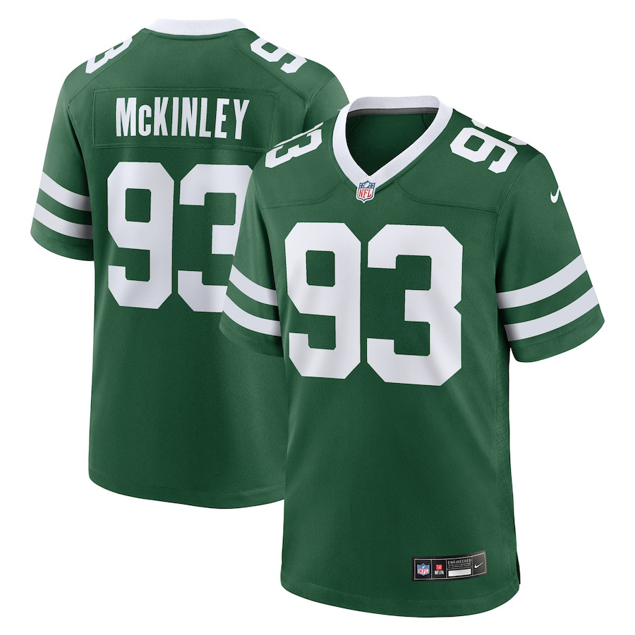 Takk Mckinley 93 New York Jets Team Game Men Jersey - Legacy Green Js7779