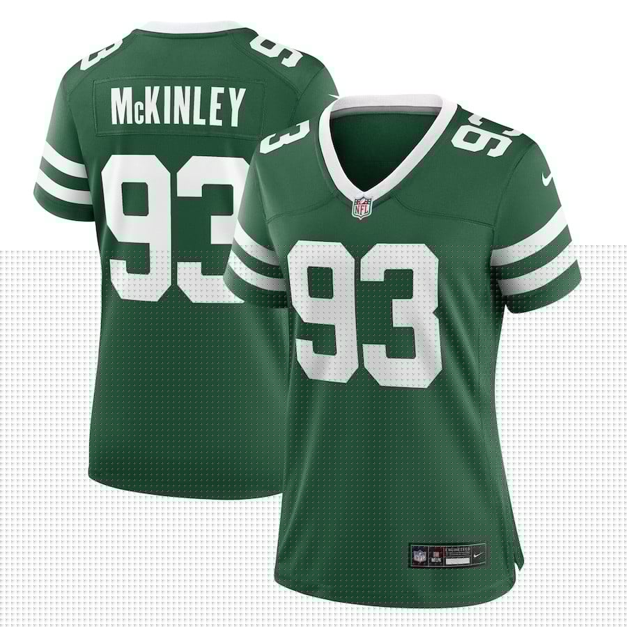 Takk Mckinley 93 New York Jets Women's Team Game Jersey - Legacy Green Js4068