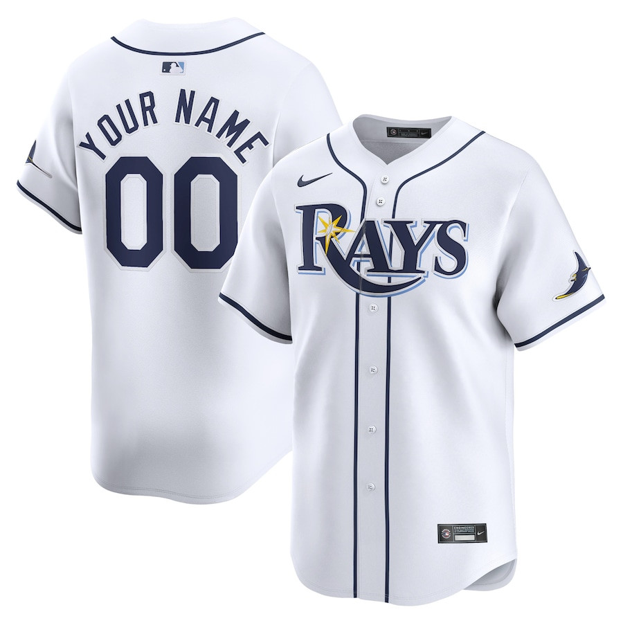 Tampa Bay Rays Home Limited Custom Youth Jersey - White