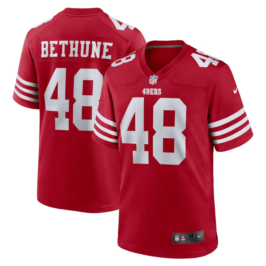 Tatum Bethune 48 San Francisco 49ers Game Men Jersey - Scarlet Js8885
