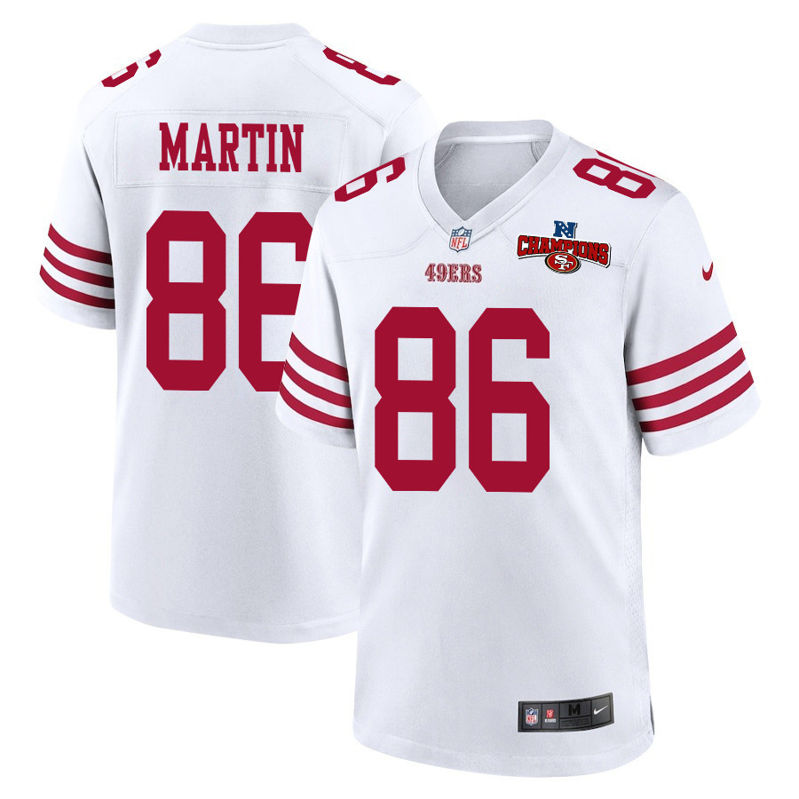 Tay Martin 86 San Francisco 49ers Nfc Champions Patch Game Men Jersey - White Js6811