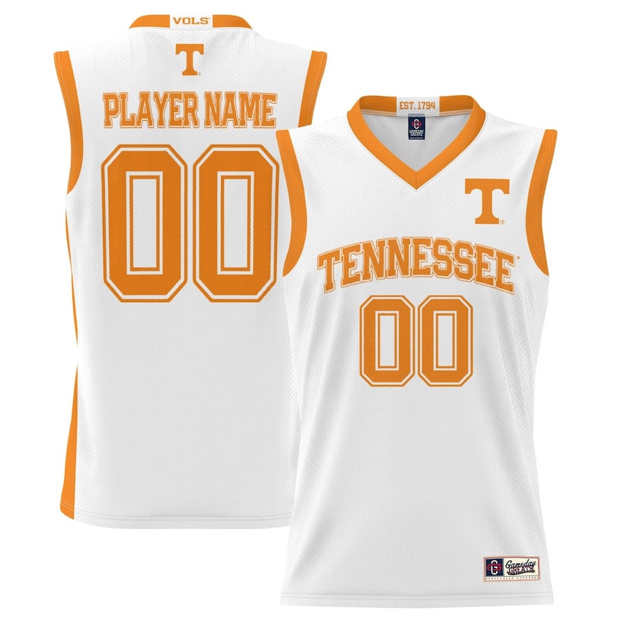 Tennessee Volunteers Nil Men Basketball Custom Jersey - White