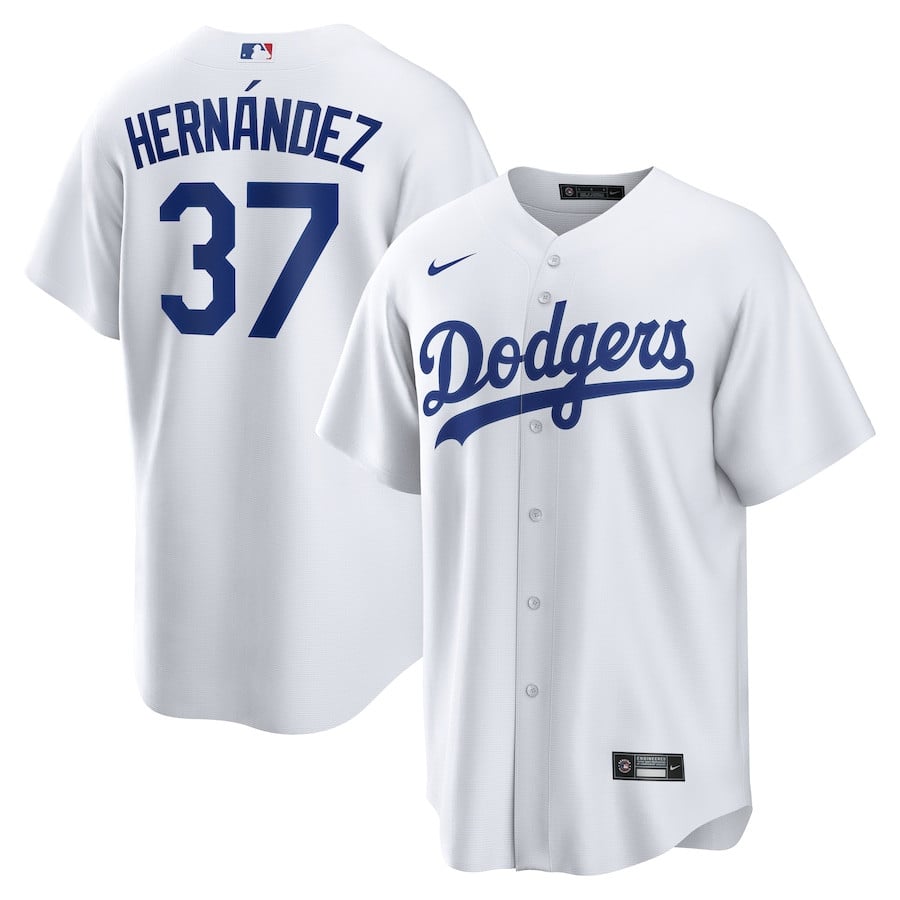 Teoscar Hernandez 37 Los Angeles Dodgers Home Men Jersey - White