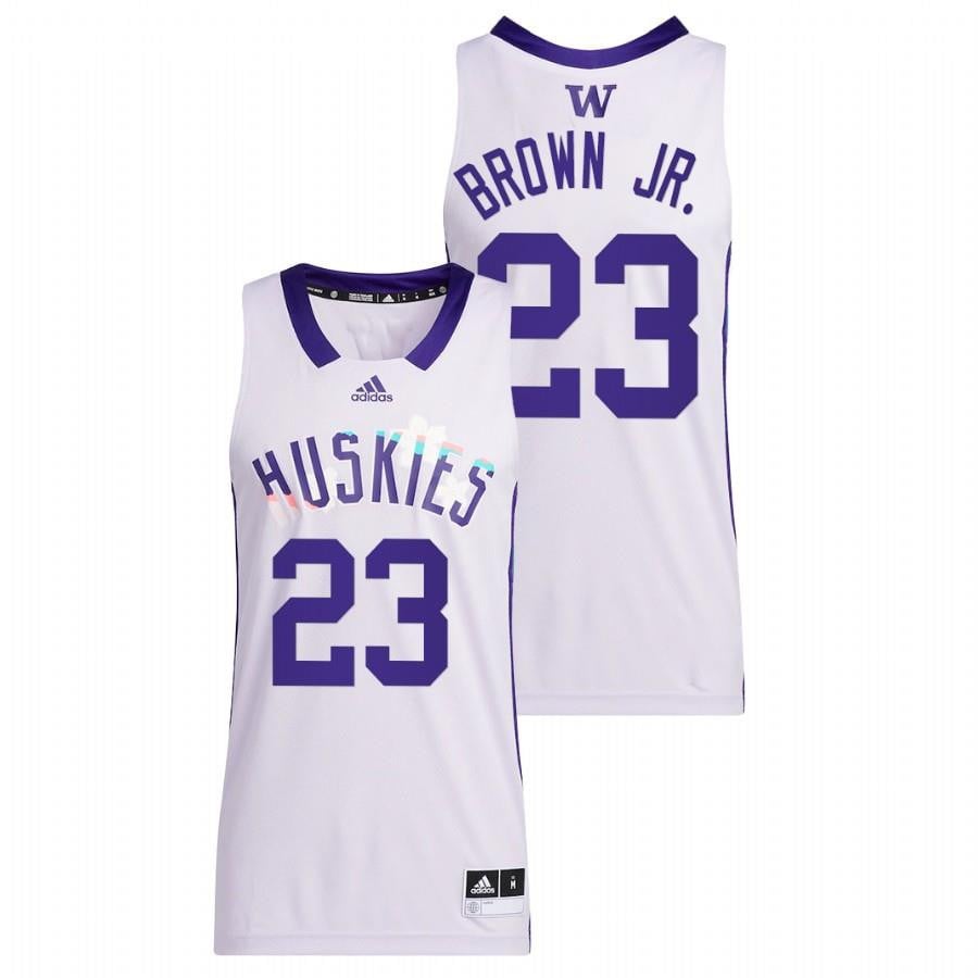 Terrell Brown Jr. 23 White Washington Huskies 2022 Basketball Honoring Black Excellence Jersey