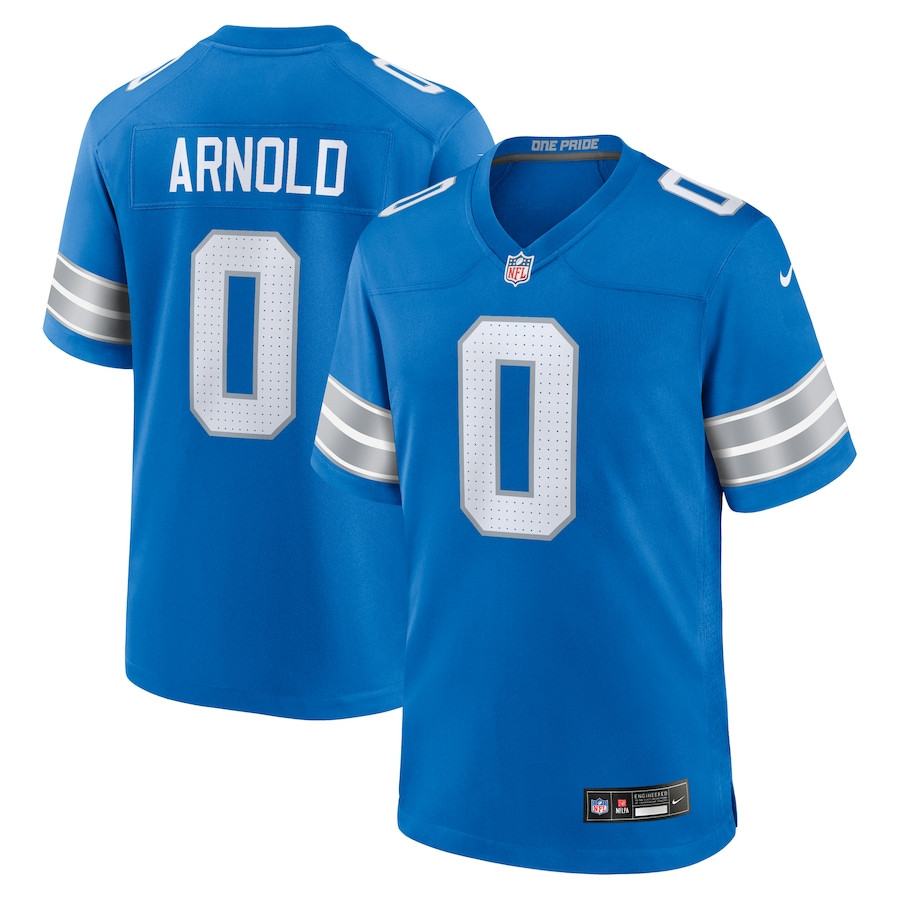 Terrion Arnold 0 Detroit Lions Player Game Men Jersey - Blue Js7324