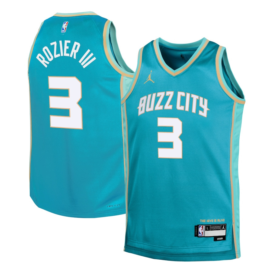 Terry Rozier Iii 3 Charlotte Hornets 2023/24 City Edition Swingman Youth Jersey - Teal