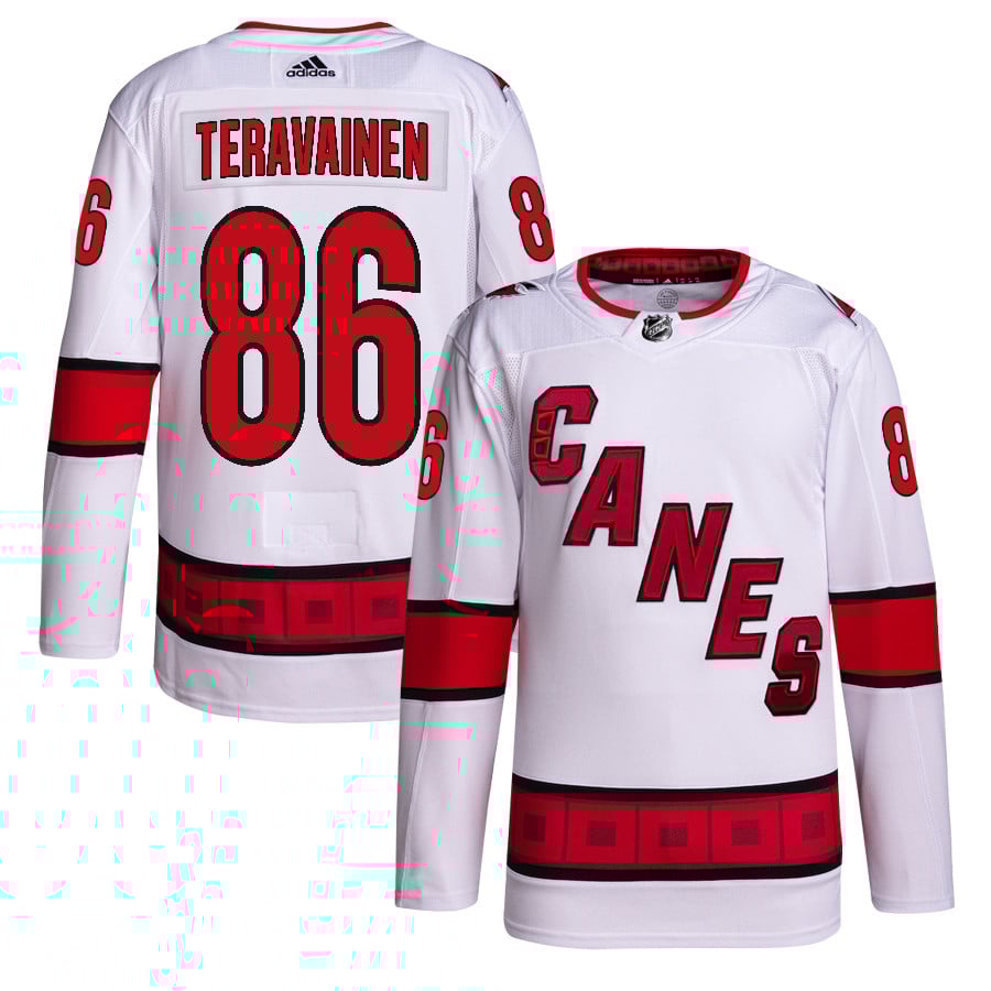 Teuvo Teravainen 86 Carolina Hurricanes Away Primegreen Jersey - Men, White