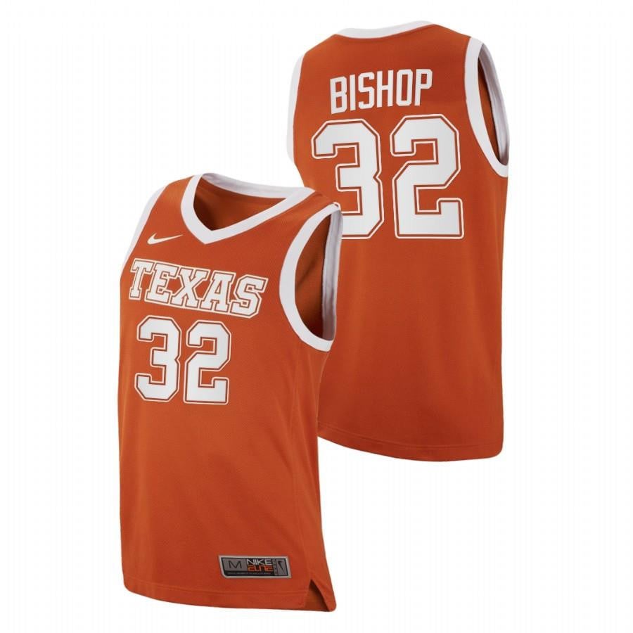 Texas Longhorns Christian Bishop 32 Orange College Basketball 2023 Top Transfers Jersey