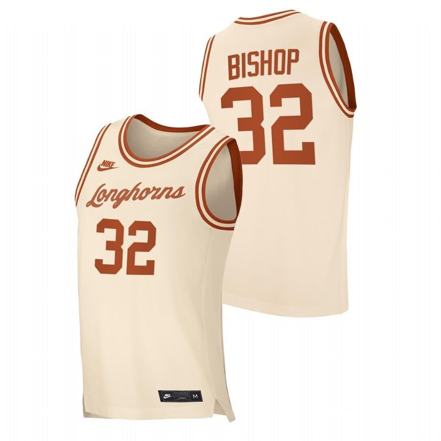 Texas Longhorns Christian Bishop 32 White Retro 2023 Top Transfers Jersey