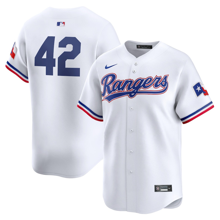Texas Rangers 2024 Jackie Robinson Day Home Men Limited Jersey - White