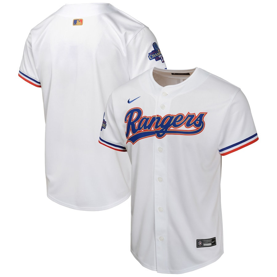 Texas Rangers 2024 Youth Gold Collection Limited Jersey - White