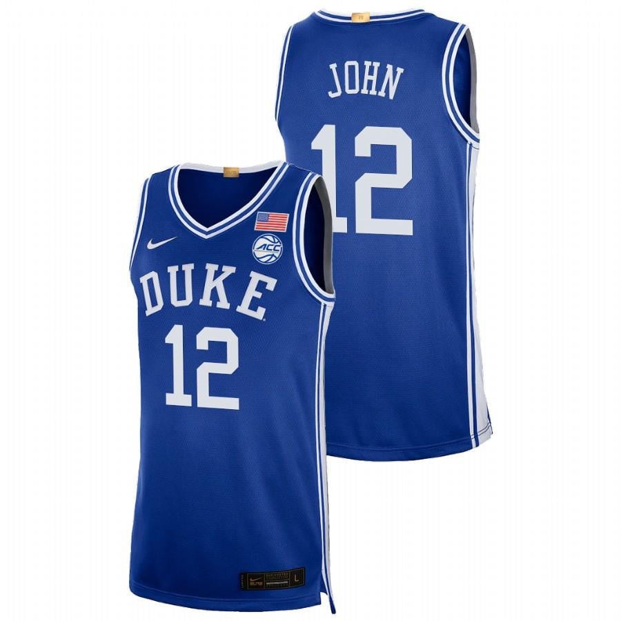 Theo John 12 Royal Duke Blue Devils 2023 College Basketball Jersey