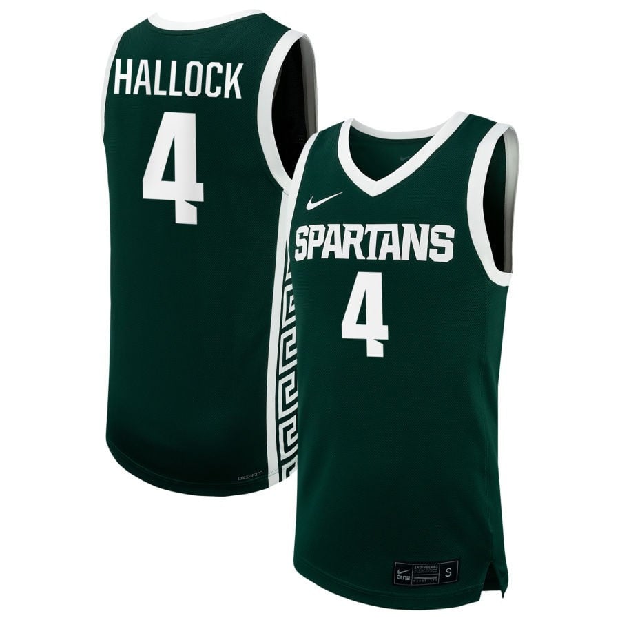 Theryn Hallock 4 Michigan State Spartans Unisex Nil Women's Basketball Jersey - Green