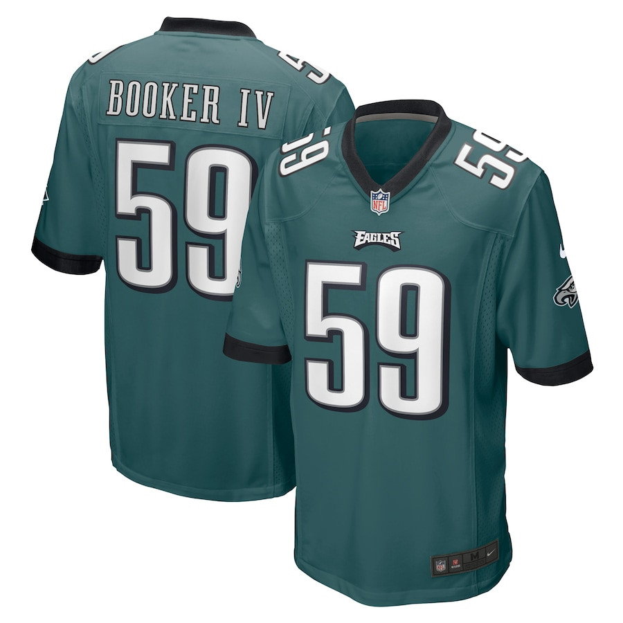 Thomas Booker Iv 59 Philadelphia Eagles Game Men Jersey - Midnight Green Js6400