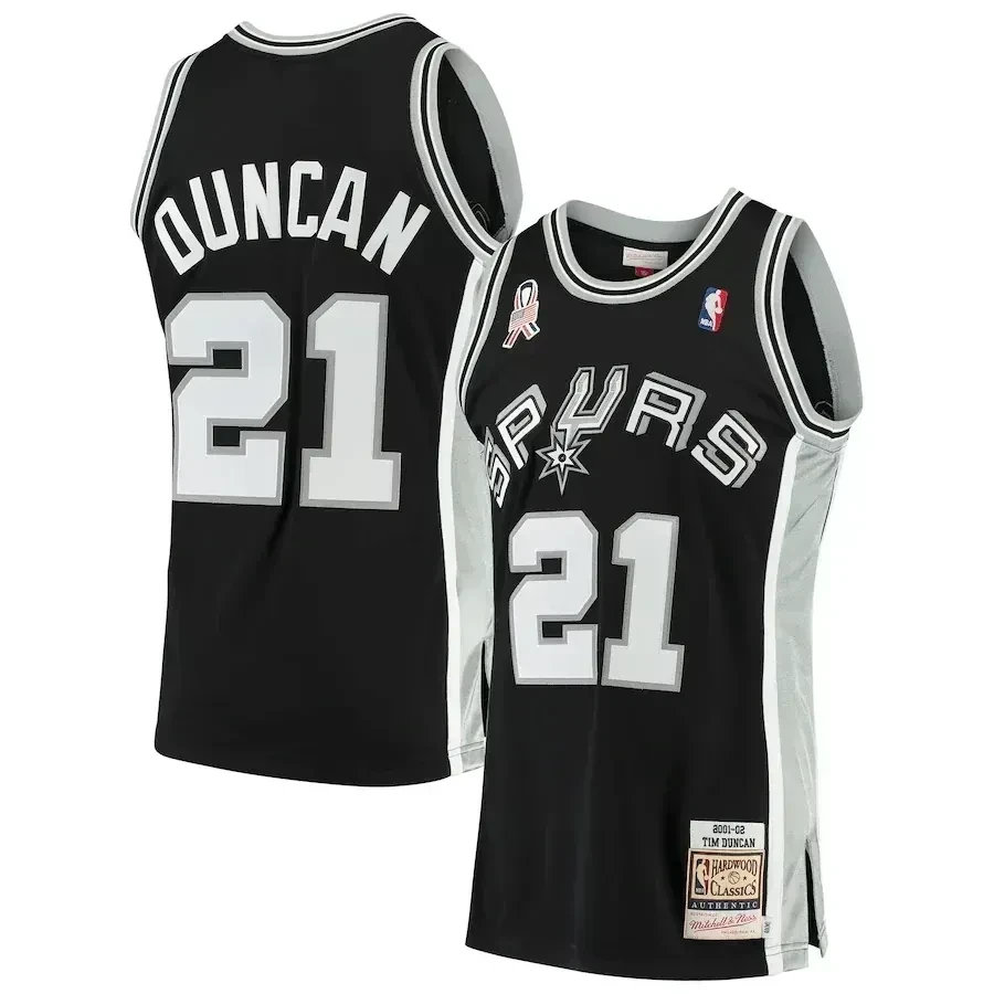 Tim Duncan San Antonio Spurs Mitchell & Ness 2001/02 Hardwood Classics Jersey - Black