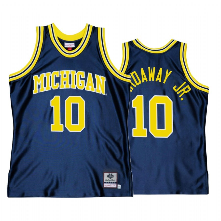 Tim Hardaway Jr. 10 Michigan Wolverines Navy Jersey Throwback Basketball