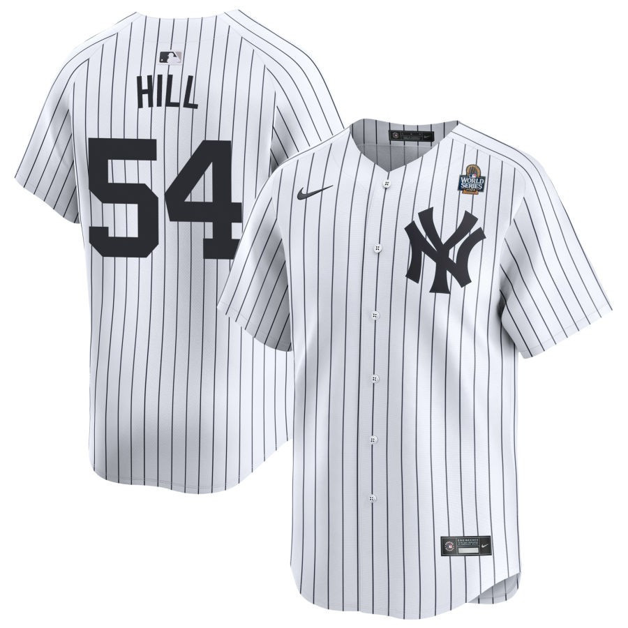 Tim Hill 54 New York Yankees 2024 World Series Home Limited Player Men Jersey - White