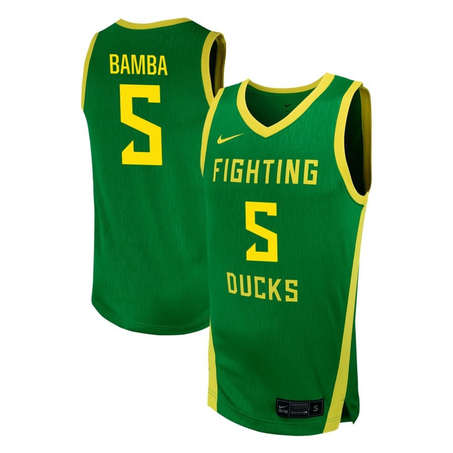 Tj Bamba 5 Oregon Ducks Nil Men's Basketball Jersey - Green