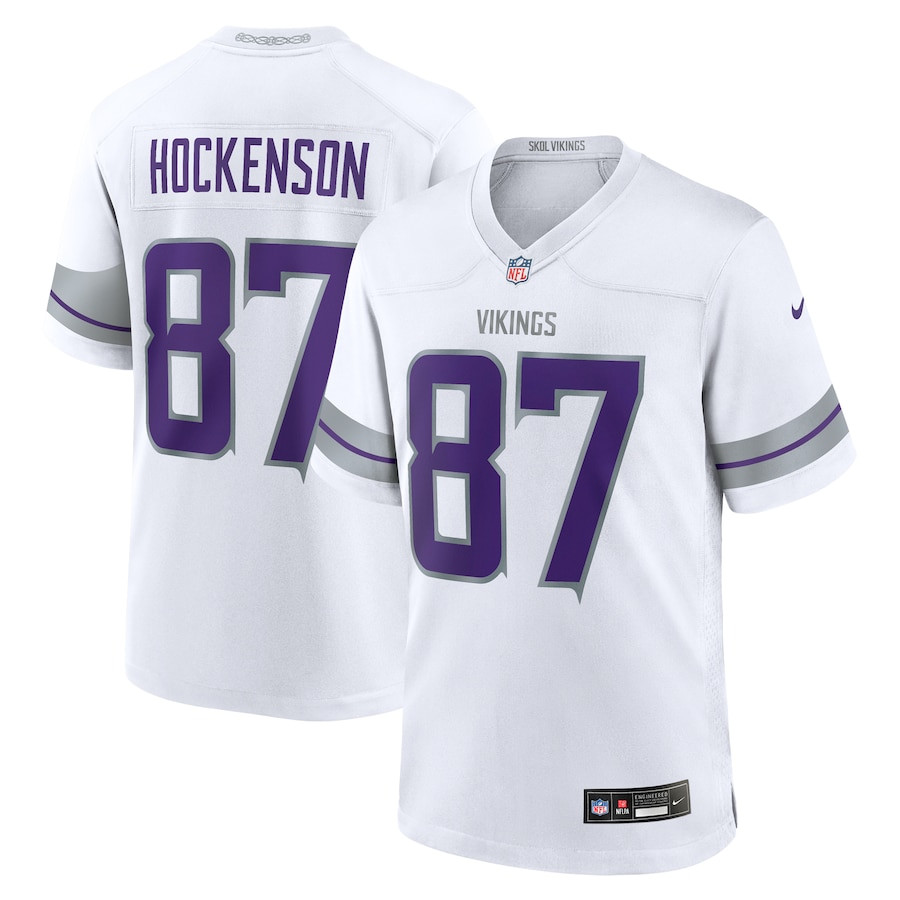 T.j. Hockenson 87 Minnesota Vikings Alternate Game Player Men Jersey - White Js1138