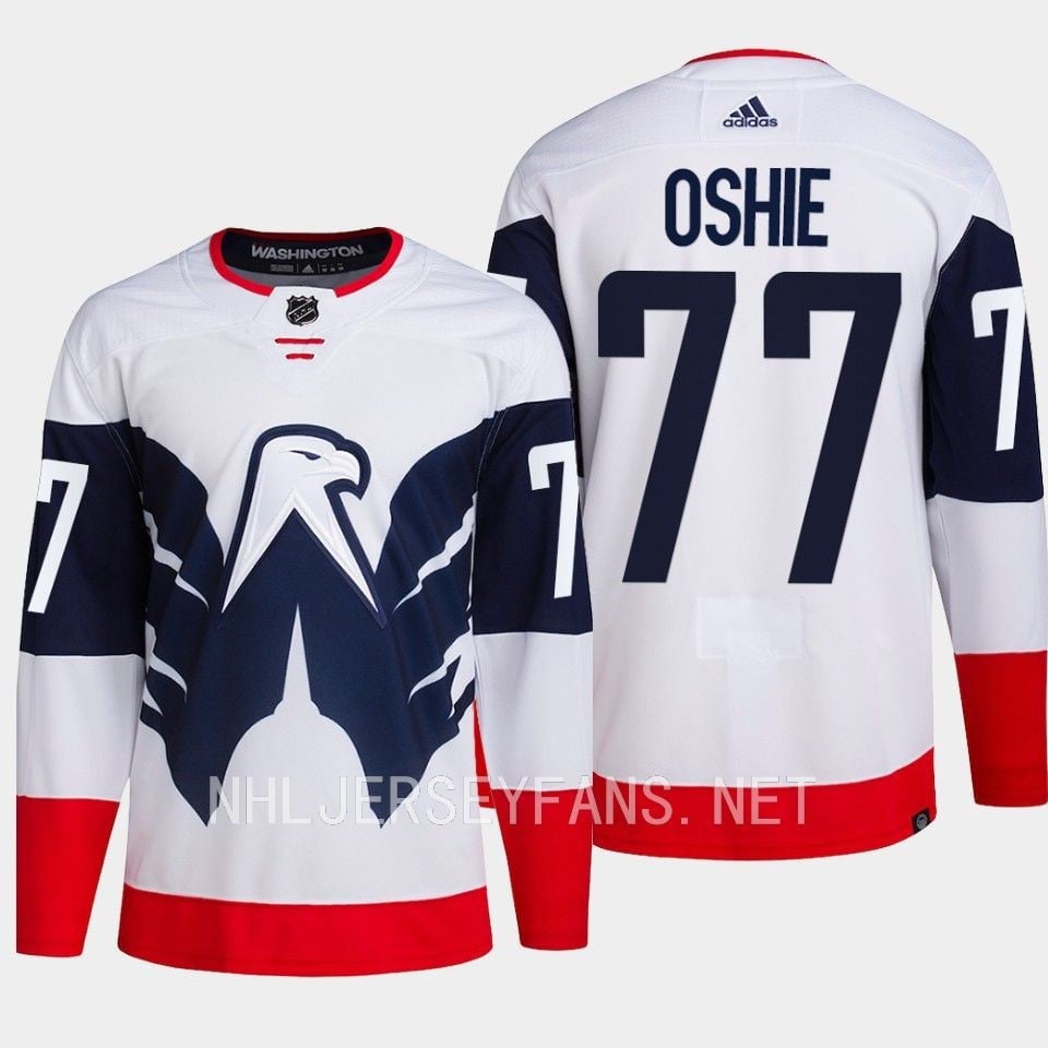 T.j. Oshie 77 Washington Capitals 2023 Jersey Stadium White Primegreen