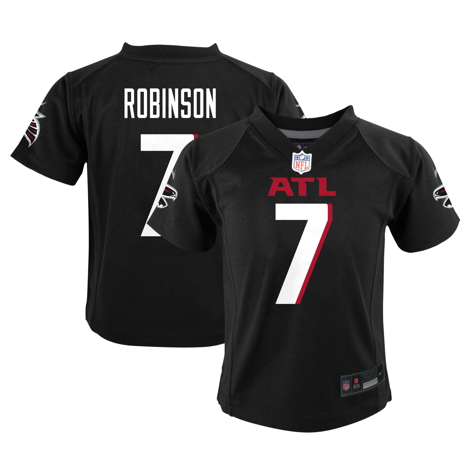 Toddler Atlanta Falcons Bijan Robinson Black Game Jersey Js7276