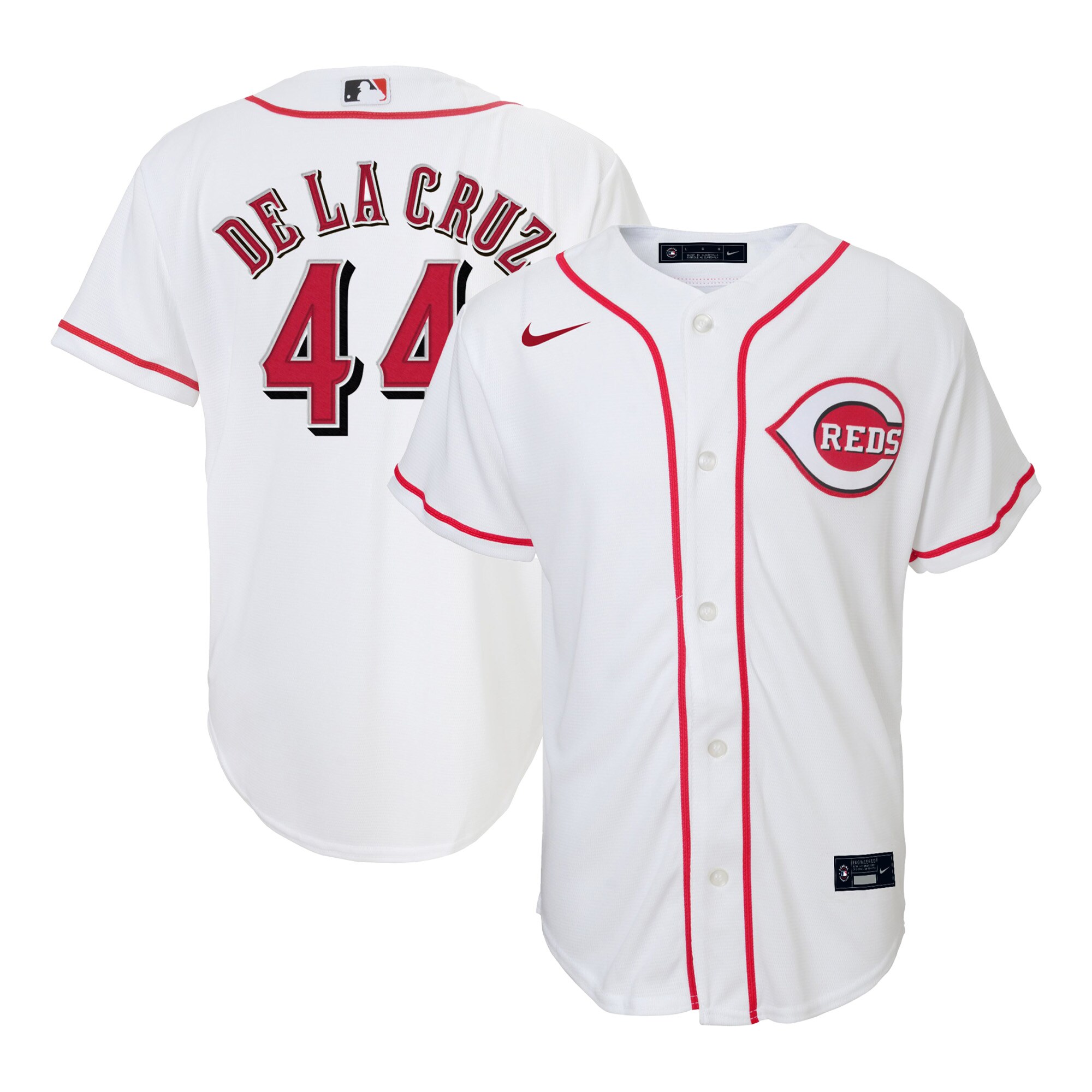 Toddler Cincinnati Reds Elly De La Cruz White Home Jersey