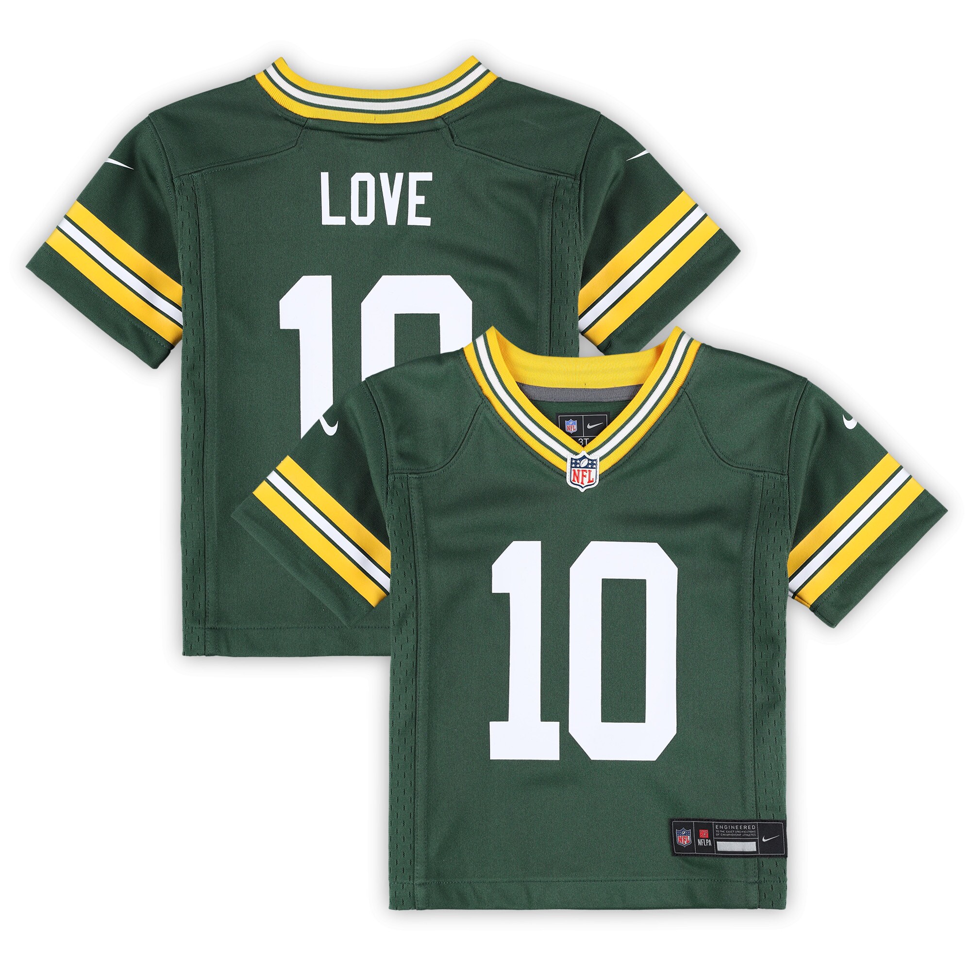 Toddler Green Bay Packers Love Green Game Jersey Js2137