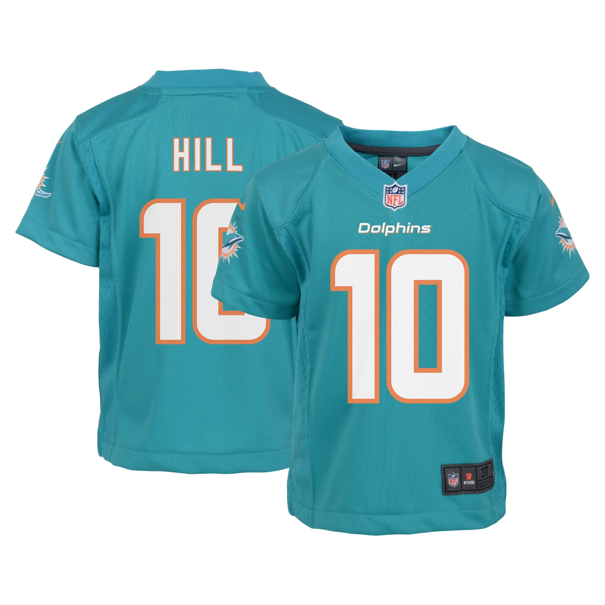 Toddler Miami Dolphins Tyreek Hill Aqua Game Jersey Js8781