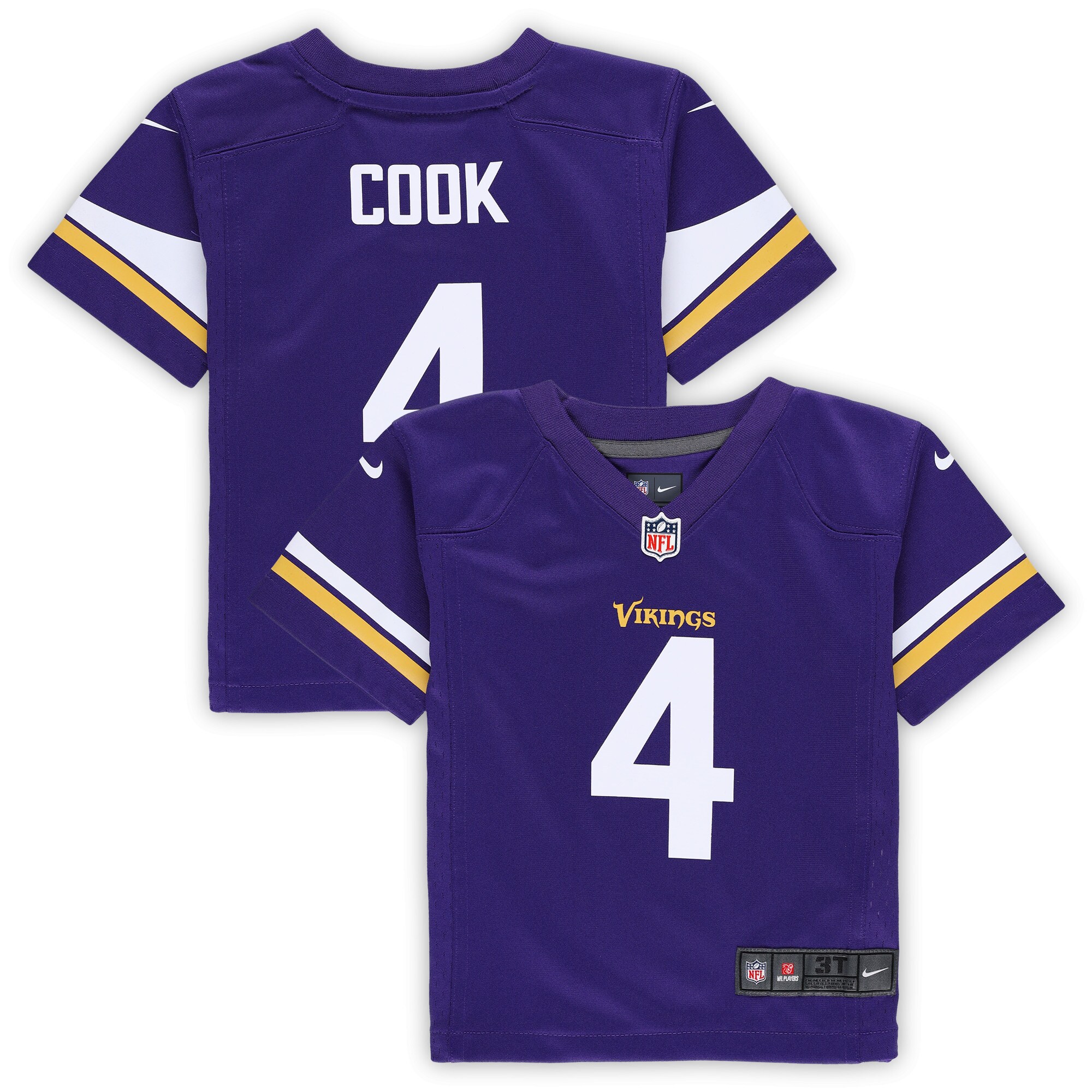 Toddler Minnesota Vikings Dalvin Cook Purple Game Jersey Js6456