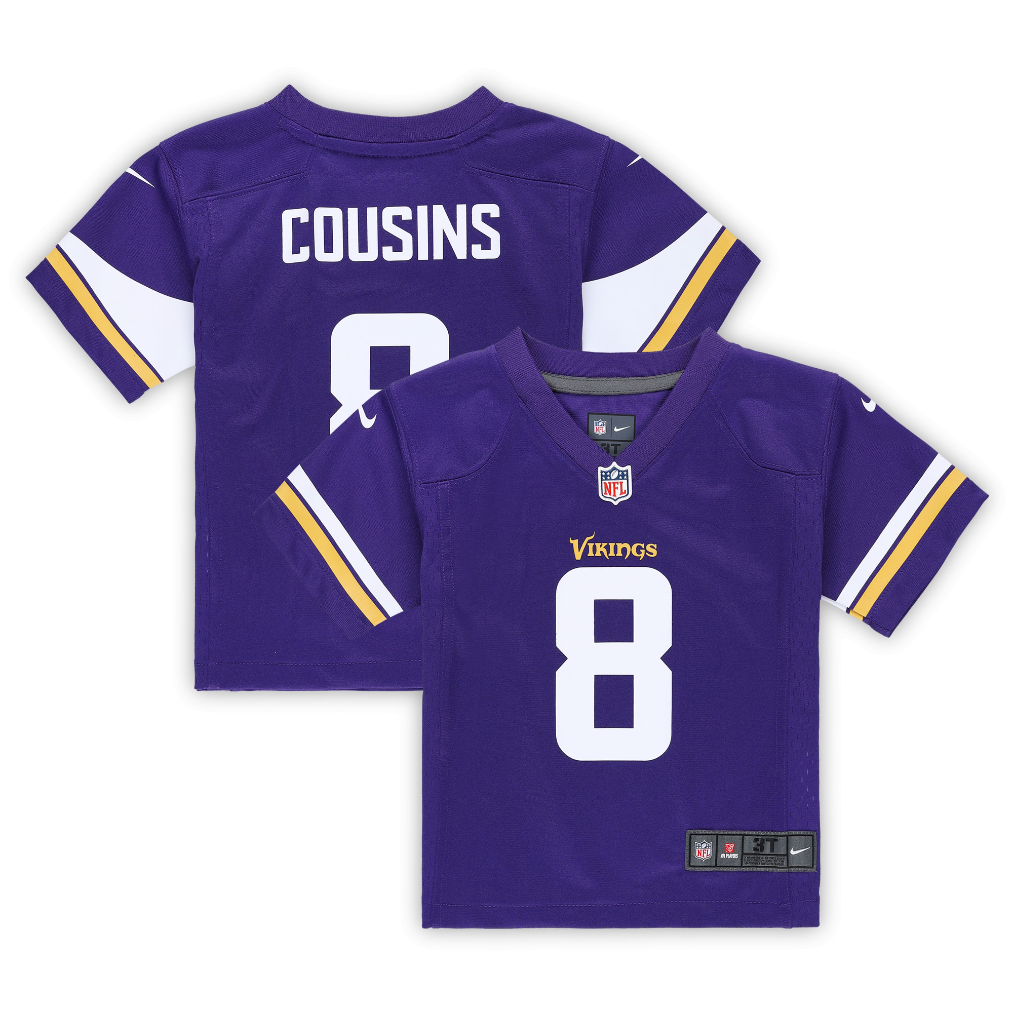 Toddler Minnesota Vikings Kirk Cousins Purple Game Jersey Js3907