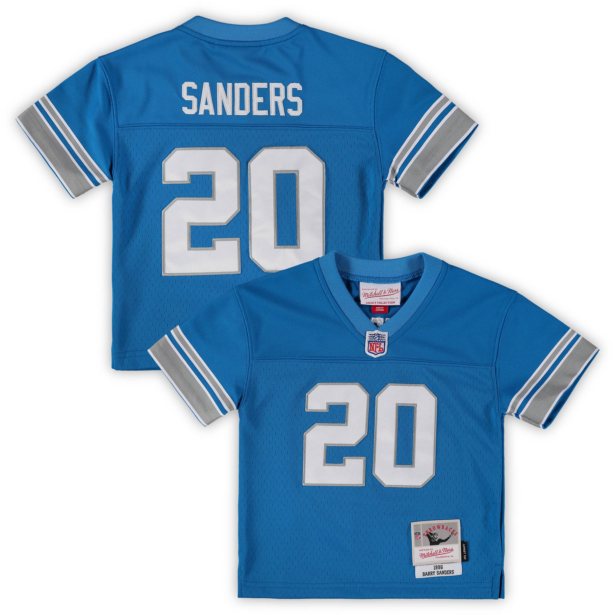 Toddler Mitchell & Ness Barry Sanders Blue Detroit Lions 1996 Retired Legacy Jersey Js7916